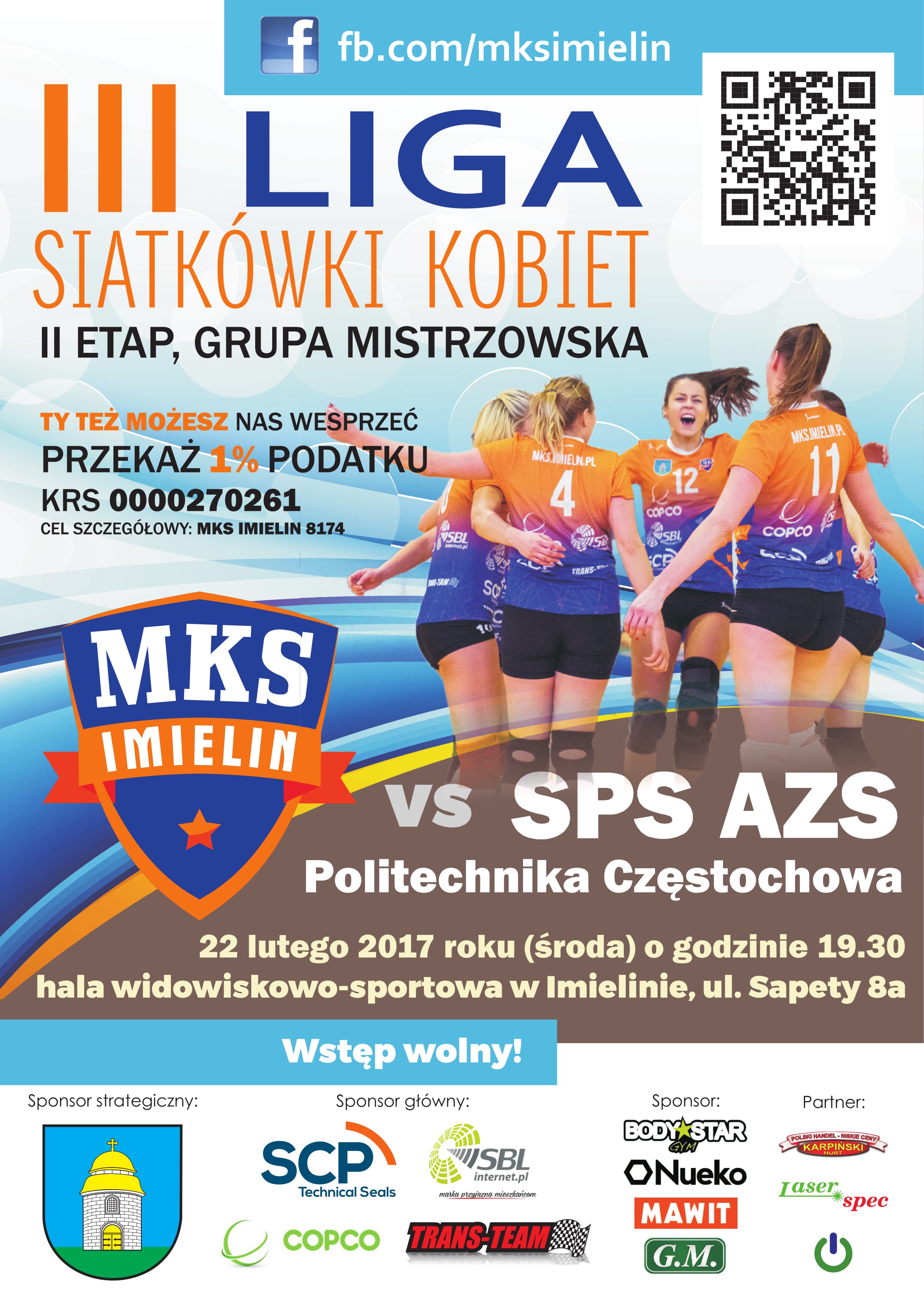 Zapraszamy na mecz siatkówki kobiet: MKS Imielin -SPS AZS ...